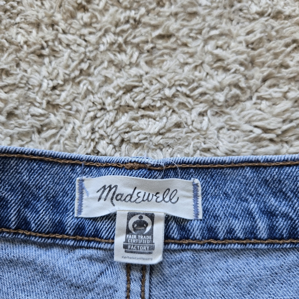 Madewell High Rise Denim Mid Length Shorts Womens 27 Blue - Picture 2 of 10